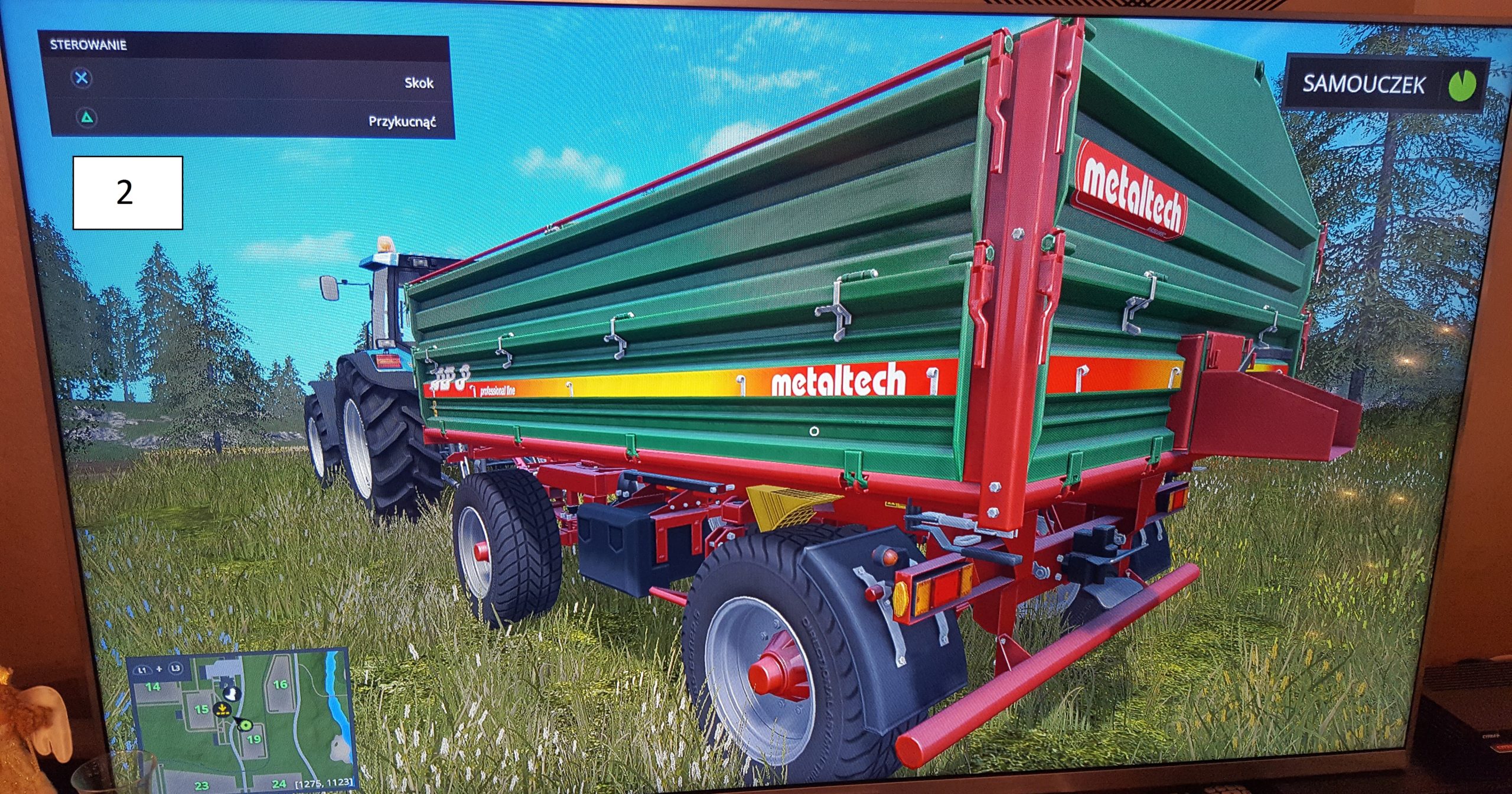 Przyczepa DB 8000 produkcji METALTECH zaprojektowana w Solid Edge dostępna w grze Farming Simulator 2017