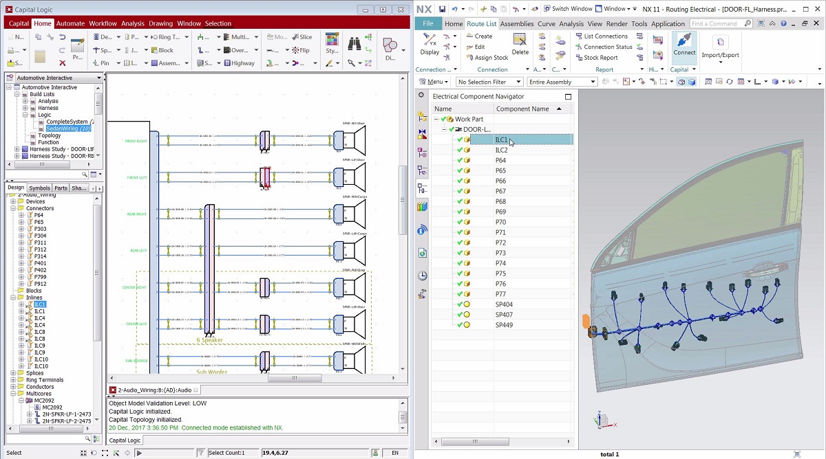 Funkcjonalności NX Routing Electrical