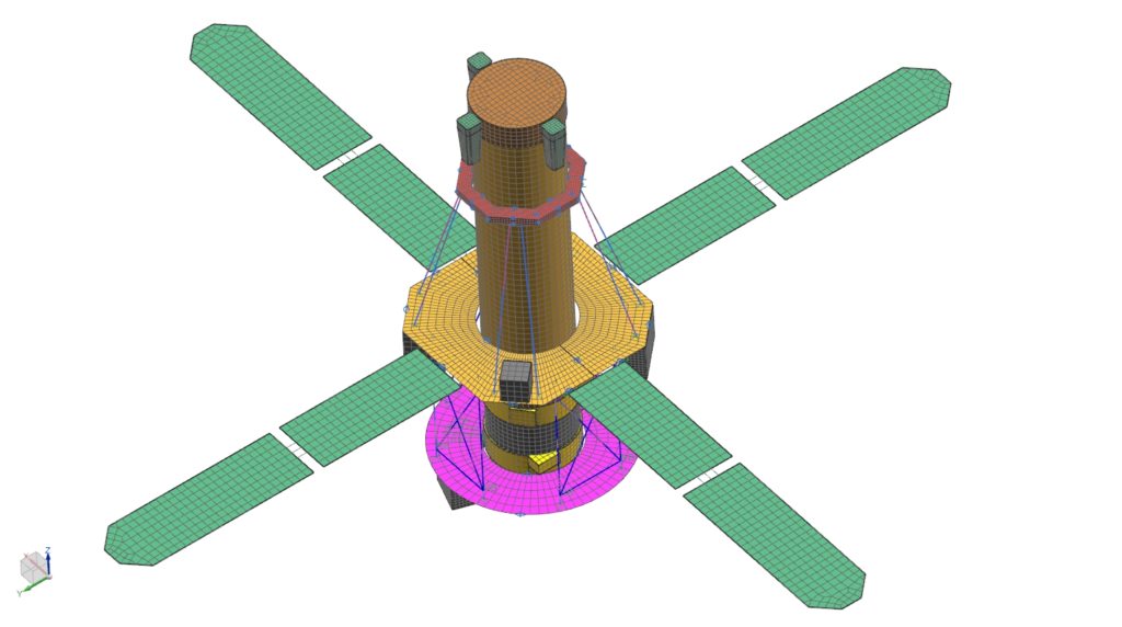 Złożenie siatek na przykładzie satelity